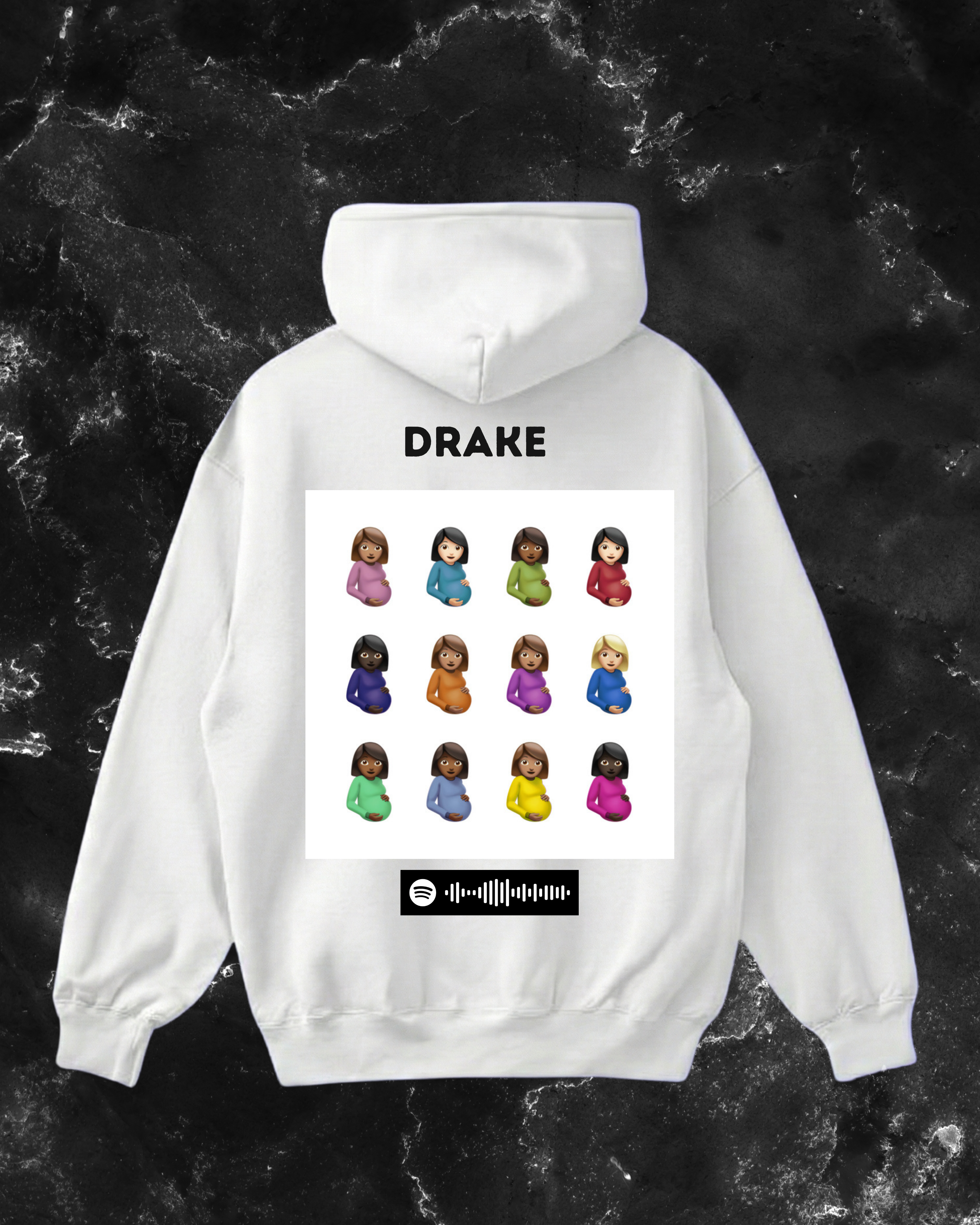 drake hoodie white