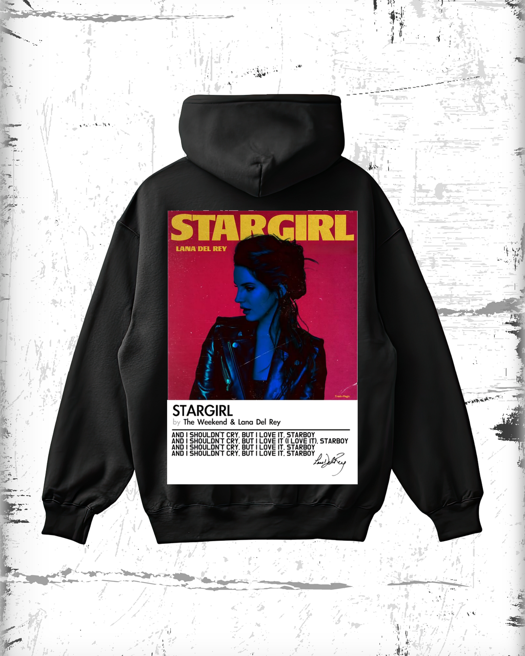 Starboy and stargirl hoodies black version