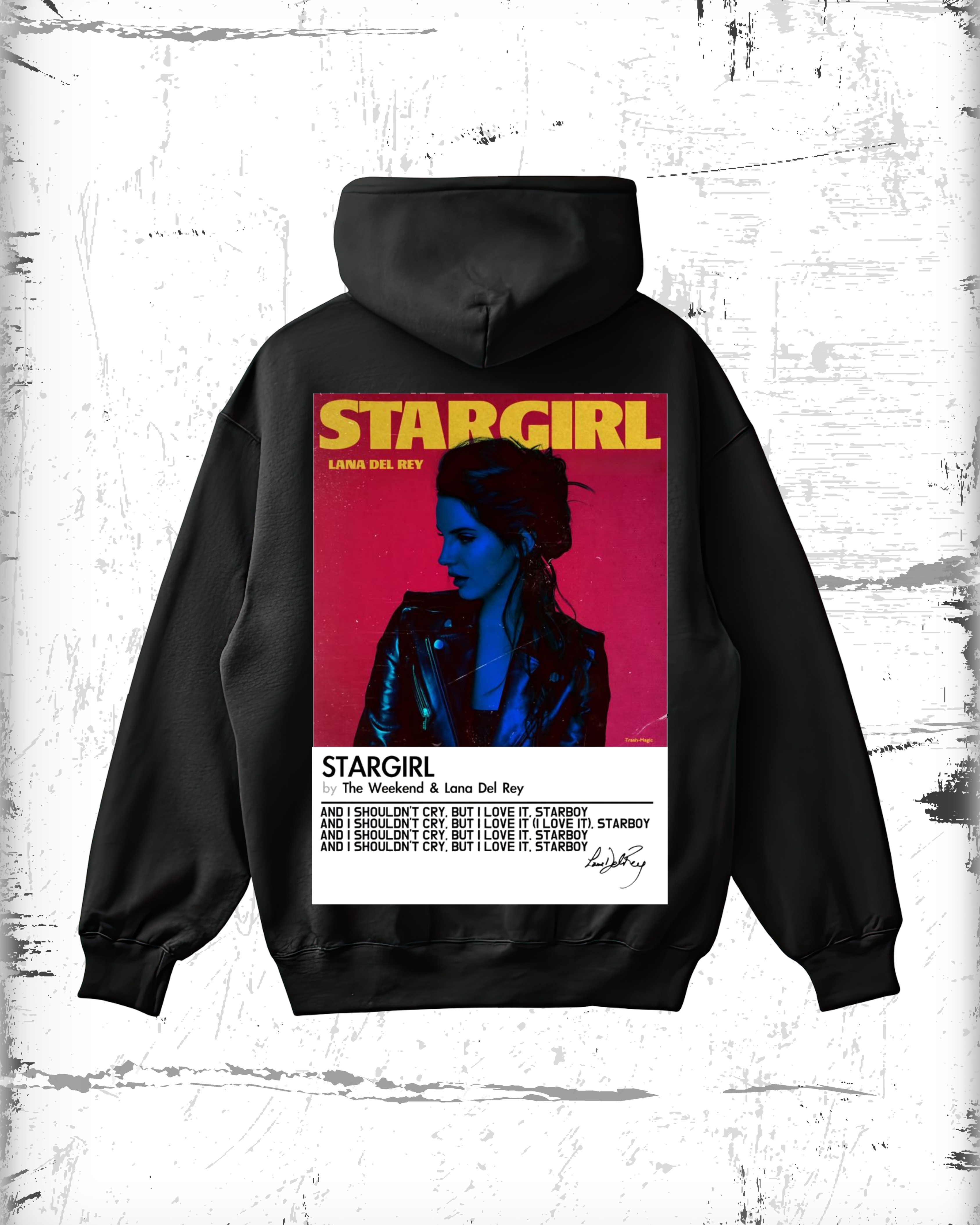 Starboy and stargirl hoodies black version