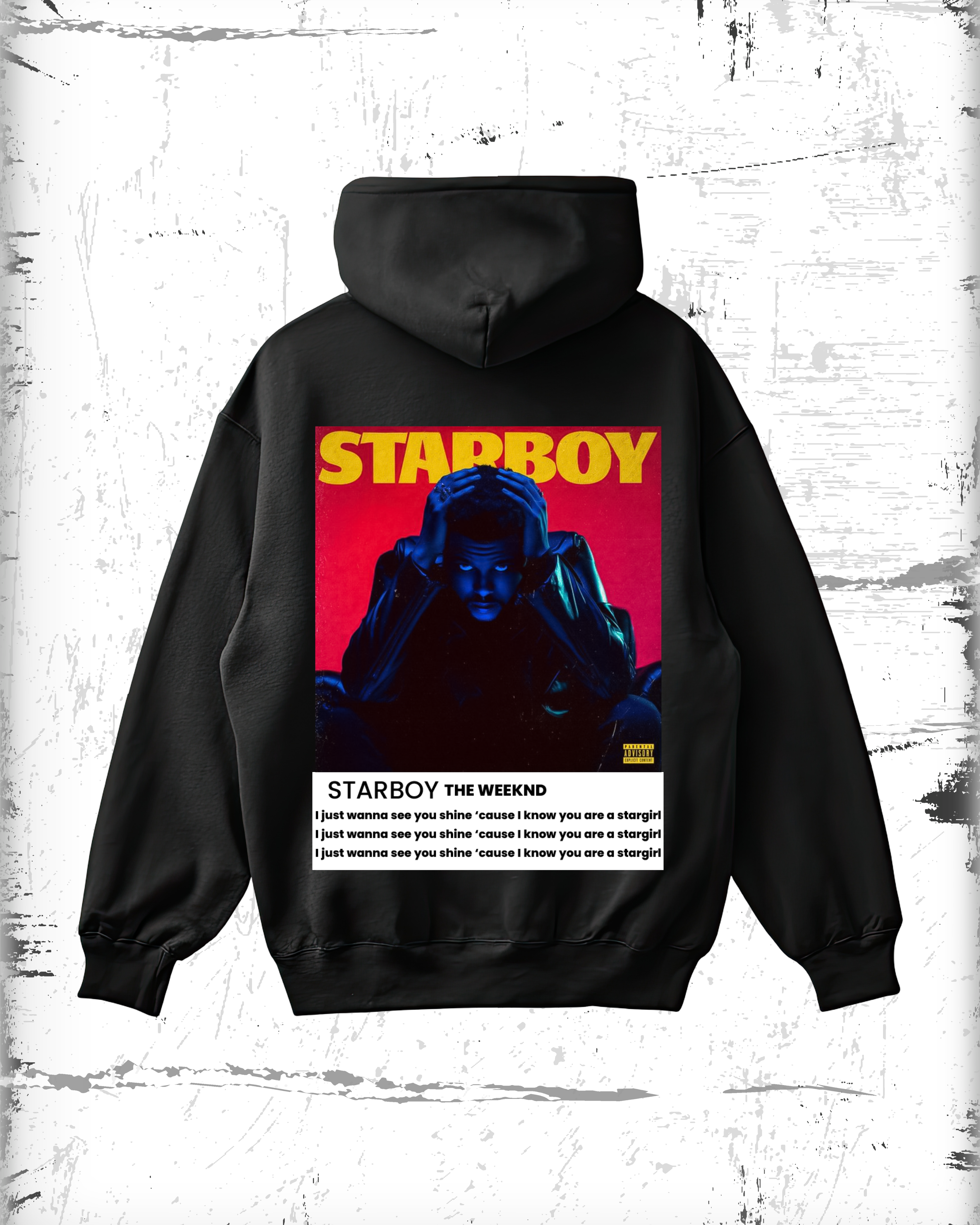 Starboy and stargirl hoodies black version