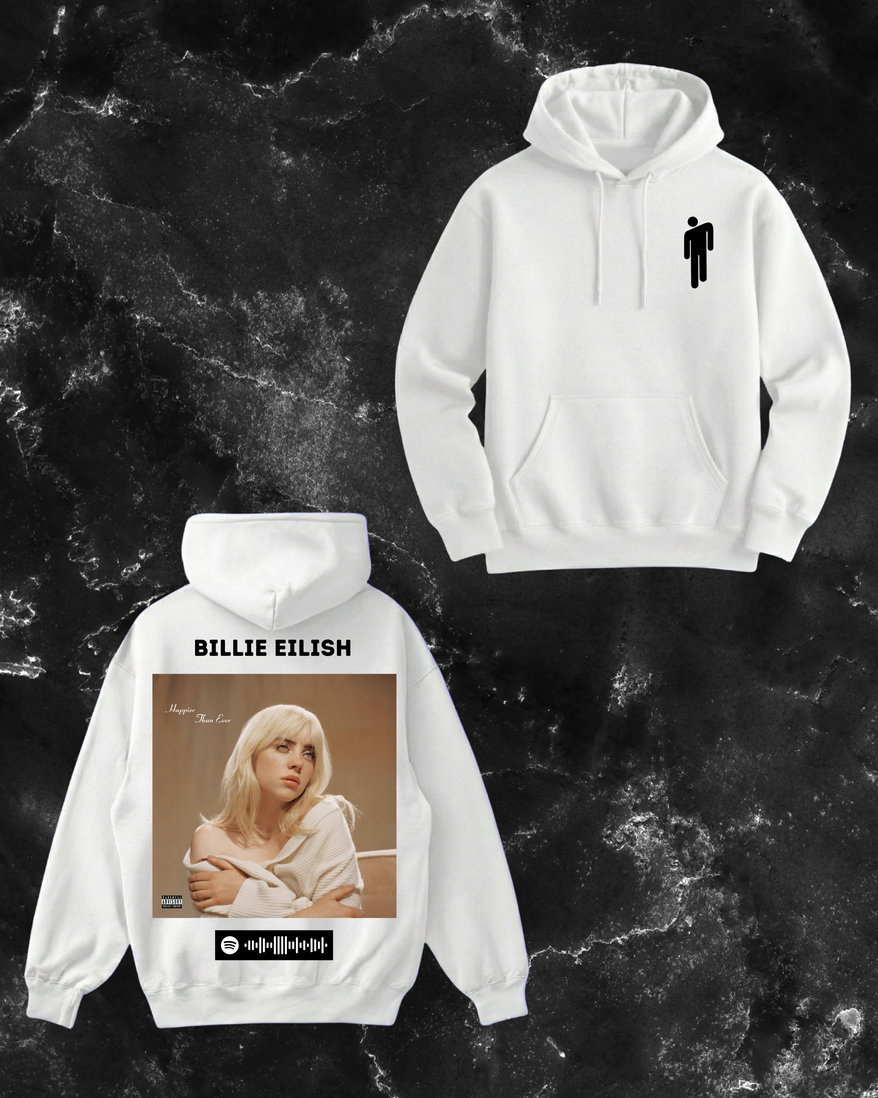 billie eilish hoodie white