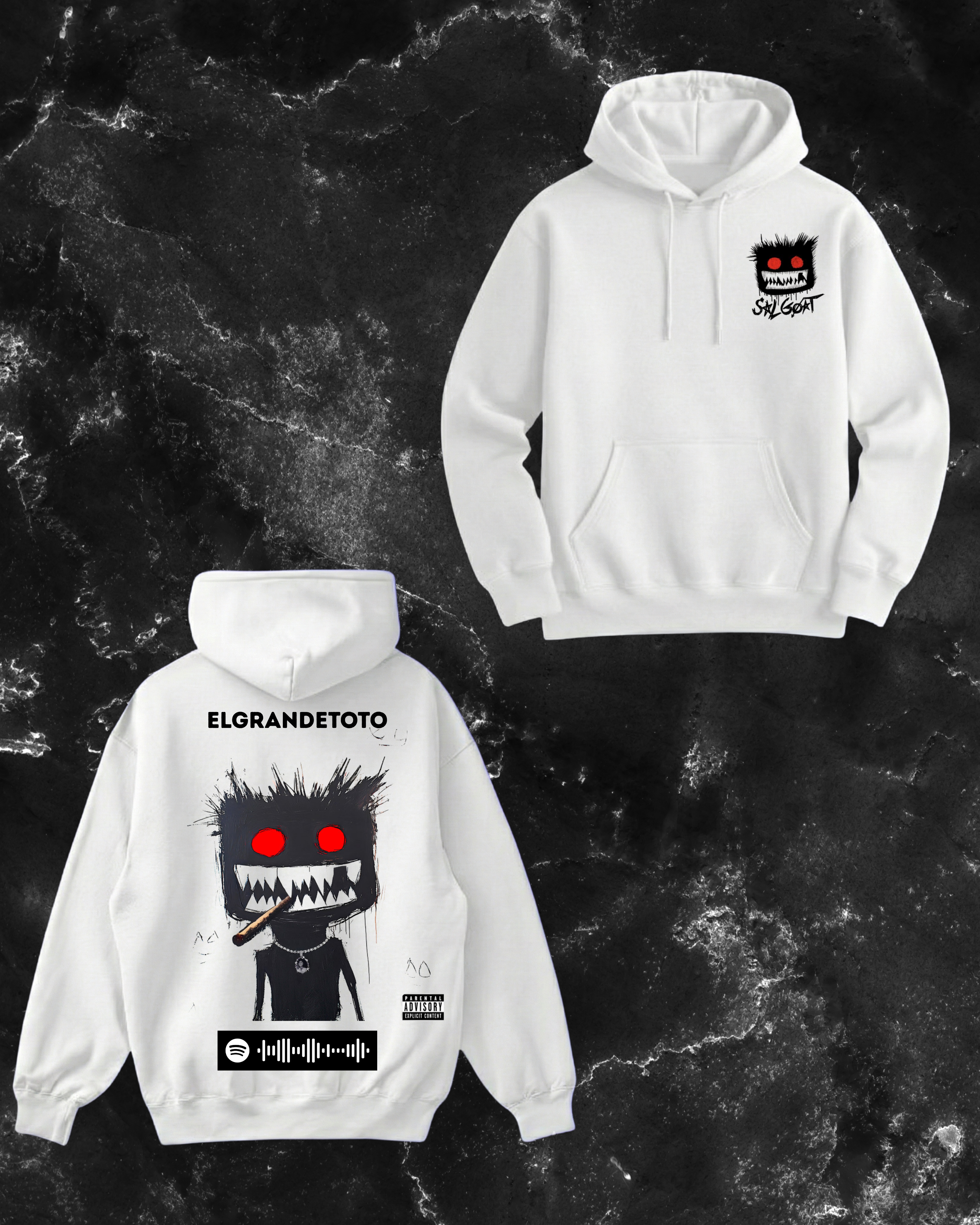 elgrandetoto hoodie WHITE