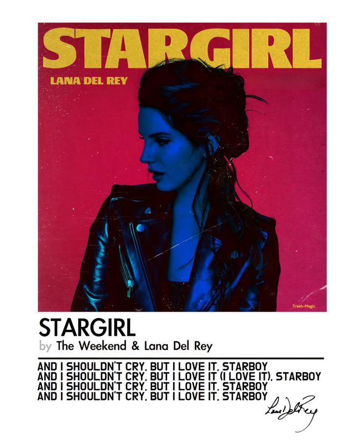 Star girl t shirt lana del rey edition
